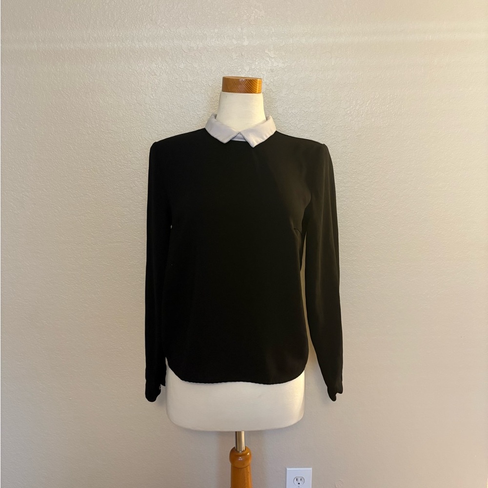Forever 21 Black and White Long Sleeve Fitted Shirt